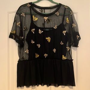 Eva Franco at Anthropologie Bumble Bee Top